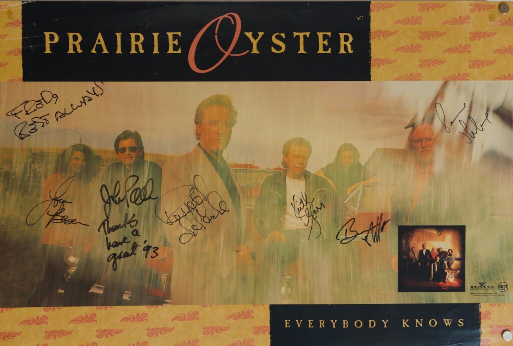Prairie Oyster Everybody Knows Signed Promo Poster