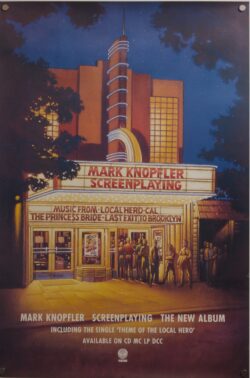 Mark Knopfler Screenplaying Promo Poster 1993 Vertigo Mark Knopfler Screenplaying Promo Poster