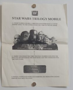 Star Wars Trilogy Special Edition Display Instructions 1997 20th Century Fox Lucasfilm Star Wars Trilogy Special Edition Display Instructions